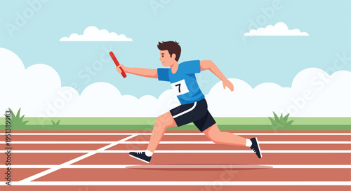 Flat vector illustration cartoon