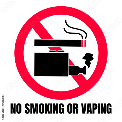 No Smoking and No Vaping Graphic for Healthy Environment