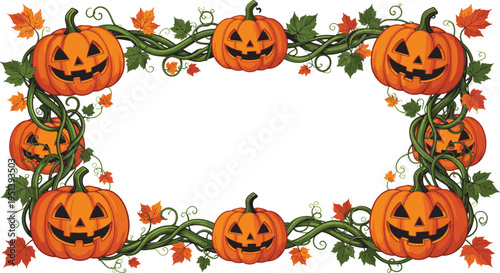 Halloween Pumpkin Frame
