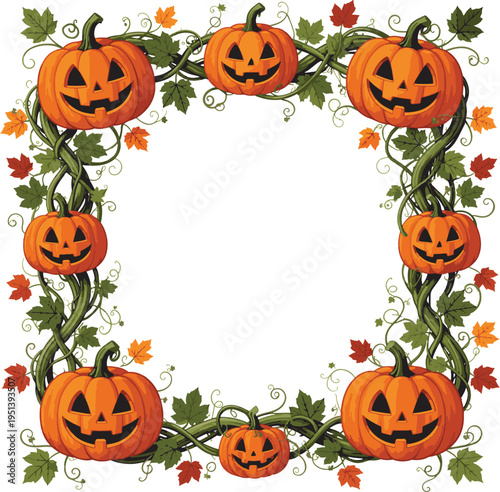 Halloween Pumpkin Frame