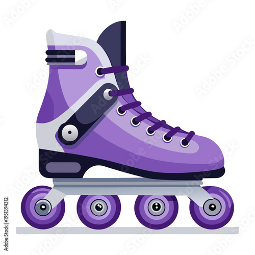 Roller skates on white background isolated shoes and boots.