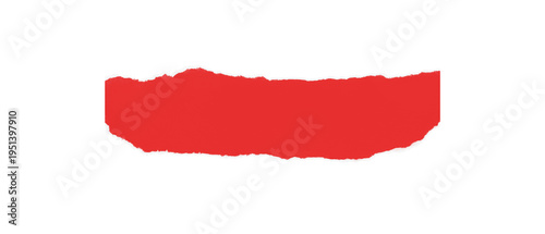 Free Download Red horizontal torn paper with ripped edge isolated on transparent background.	 - GFXLoad