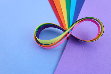Rainbow infinity symbol representing neurodiversity and autism awareness