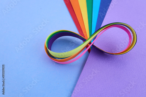 Rainbow infinity symbol representing neurodiversity and autism awareness