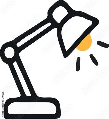 Desk Lamp Vector Icon