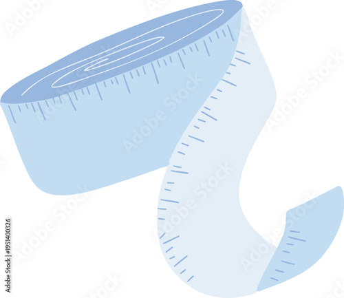 Flexible Tailor Measuring Tape Illustration