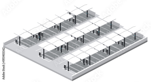 3D Rendering of Solar Panel Installation.