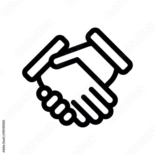 Handshake Partnership Icon Representing Business Cooperation