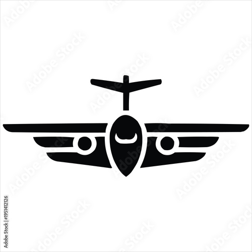 Sleek airplane logo with outstretched wings, signifying premium aviation logistics and transport.