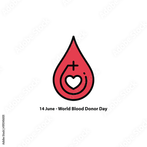World Blood Donor Day Drop Icon
