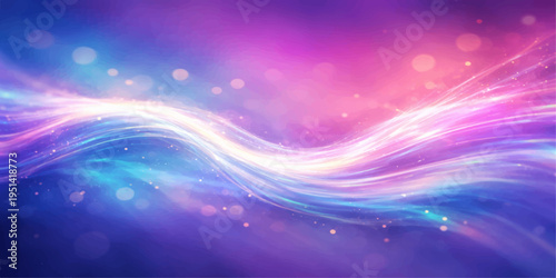 An artistic abstract blue wallpaper featuring a bright wave pattern with stars and motion lines that create a dynamic technology background vector