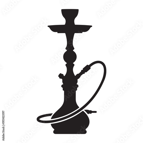 Hookah Silhouette Icon vector illustration