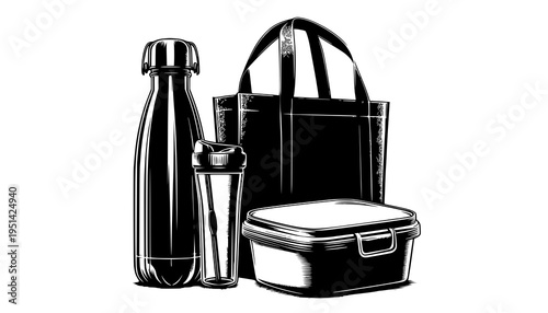 kitchen utensils on white background