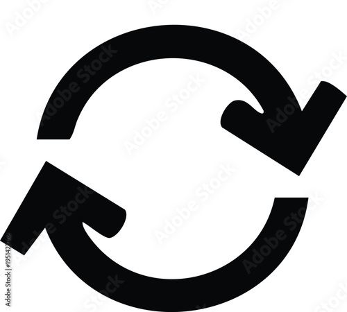 Black circular arrow symbol with counterclockwise direction