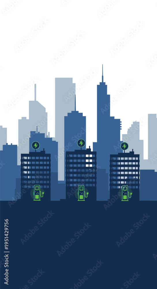 Obraz premium City Skyline with Dollar Signs Illustration.