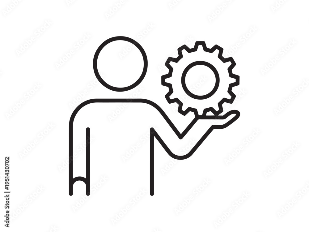 Obraz premium Human care and social icons set line style vector