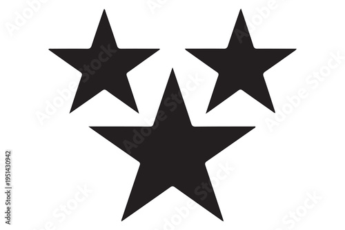 Star silhouette set simple geometric shape icon illustration
