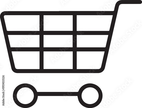 Shopping cart icon ecommerce retail purchase vector symbol