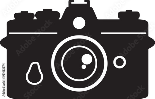 Camera icon photography symbol simple vector graphic for UI and apps