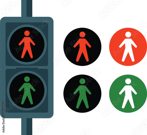 Pedestrian traffic signal indicators and their common variations in design