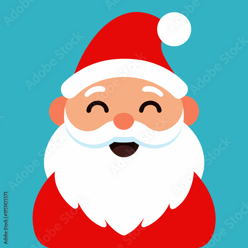 Vector illustration of smiling Santa Claus