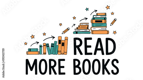 Books and Arrows: A symbolic illustration encourages a deeper dive into the world of literature and personal growth. Follow the arrow to gain more book.