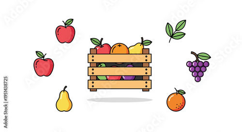 Fresh Fruit in a Crate Box.