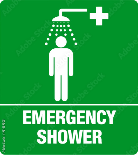 Emergency Shower Sign 