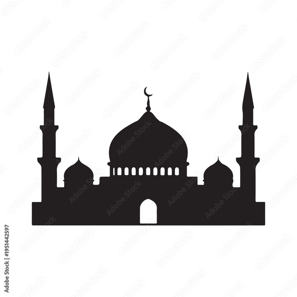 Fototapeta premium Mosque Moslem icon vector Illustration design template