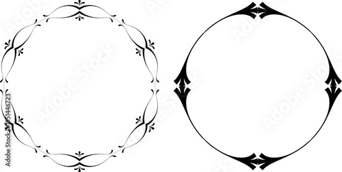 vector frames black on a white background