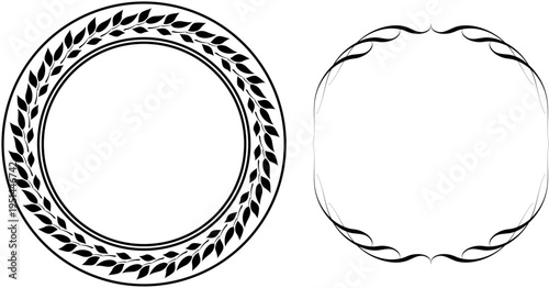 vector frames black on a white background