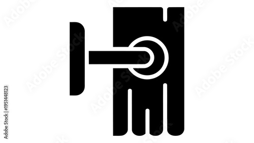 Brass curtain holdback icon