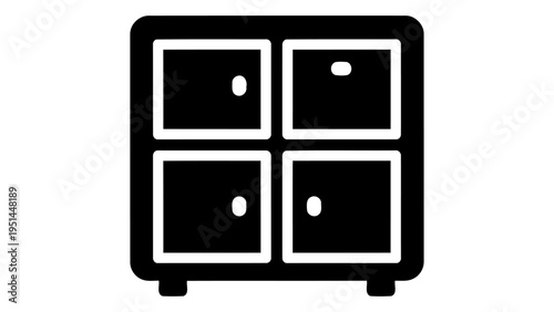 Compact utility cabinet icon
