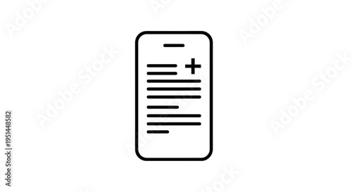 Digital Health Record on Smartphone Screen, Online Medical Information Access