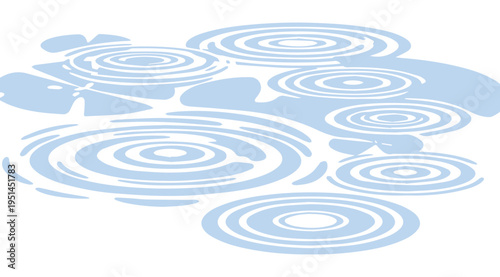 Light blue and white water ripples with concentric circles and abstract shapes for a calm background design