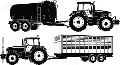 Flat vector illustration set of heavy construction machinery including yellow excavator, bulldozer, steamroller, crane truck, dump truck, and front loader for industrial site building projects.
