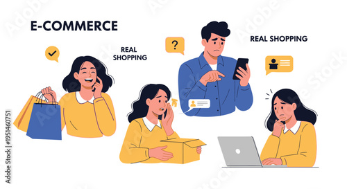 E-commerce vs Real Shopping: Customer Experiences Comparing Online Convenience & Frustration with Traditional Store Satisfaction