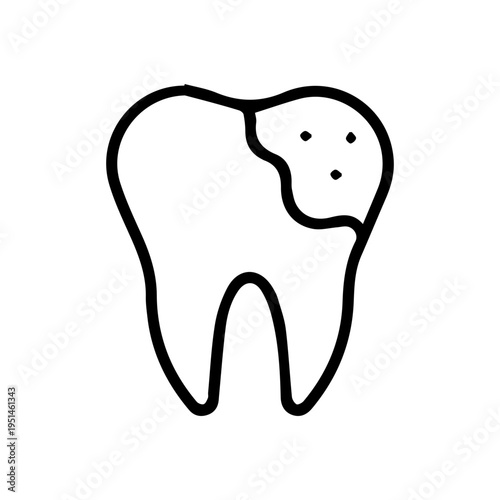 Decayed Tooth Outline