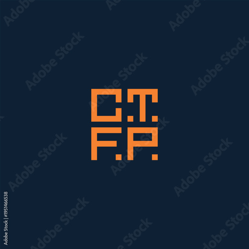 ctfp monogram design logo on dark background