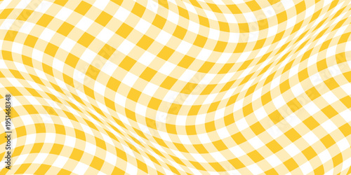 Fotografia Yellow gingham or vichy pattern