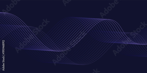 Abstract background with glowing wave. Shiny moving lines design element. Modern pink blue gradient flowing wave lines