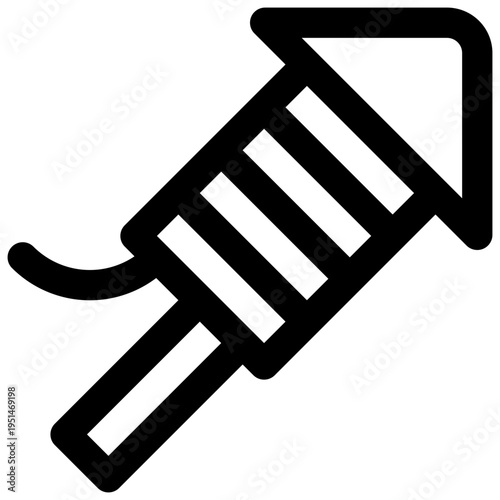 Firecracker. Editable stroke vector icon.