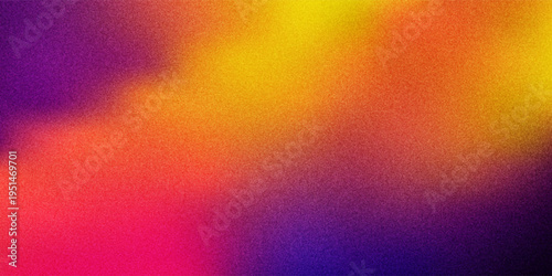 A colorful abstract gradient background featuring vivid hues and soft transitions with a grainy noise texture. Suitable for various creative projects, websites, backgrounds and graphic designs.