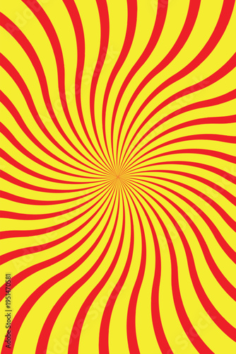 Vibrant yellow and red optical illusion pattern