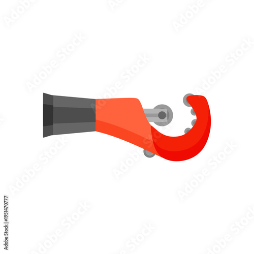 pipe cutter plumbing construction hand tool flat design vector illustration isolated on white background. plumbing tools including pipe cutter, wrench, and pipe fitting icon