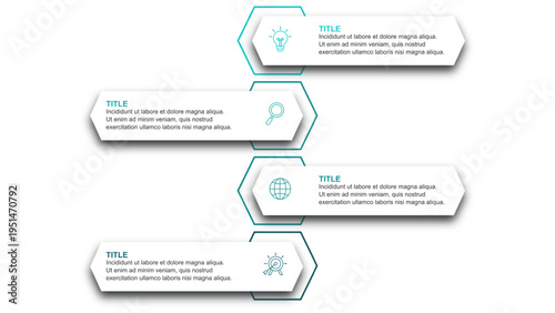 modern design template for infographics. Infographic template for business. Business infographic template. 4 Step timeline journey. Process diagram, 4 options on white background, Infograph elements,