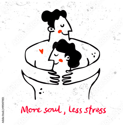 Hugging Couple Man And Woman Embracing Love And Care Concept