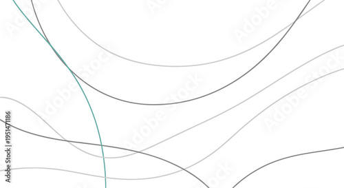 Abstract wavy lines on white background in minimalist style  