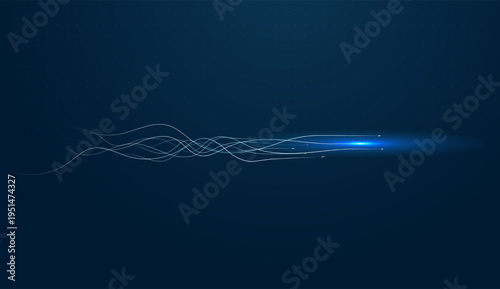 Streaming arrows powered by technology converge into a single horizontal path, symbolizing precision in Business and Finance. and with Wavy lines transition into straight arrows