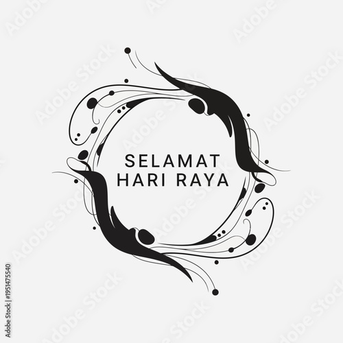 Selamat Hari Raya Greeting Card Design.